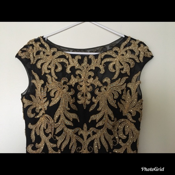 Black and Gold Prom Dress - Picture 5 of 7